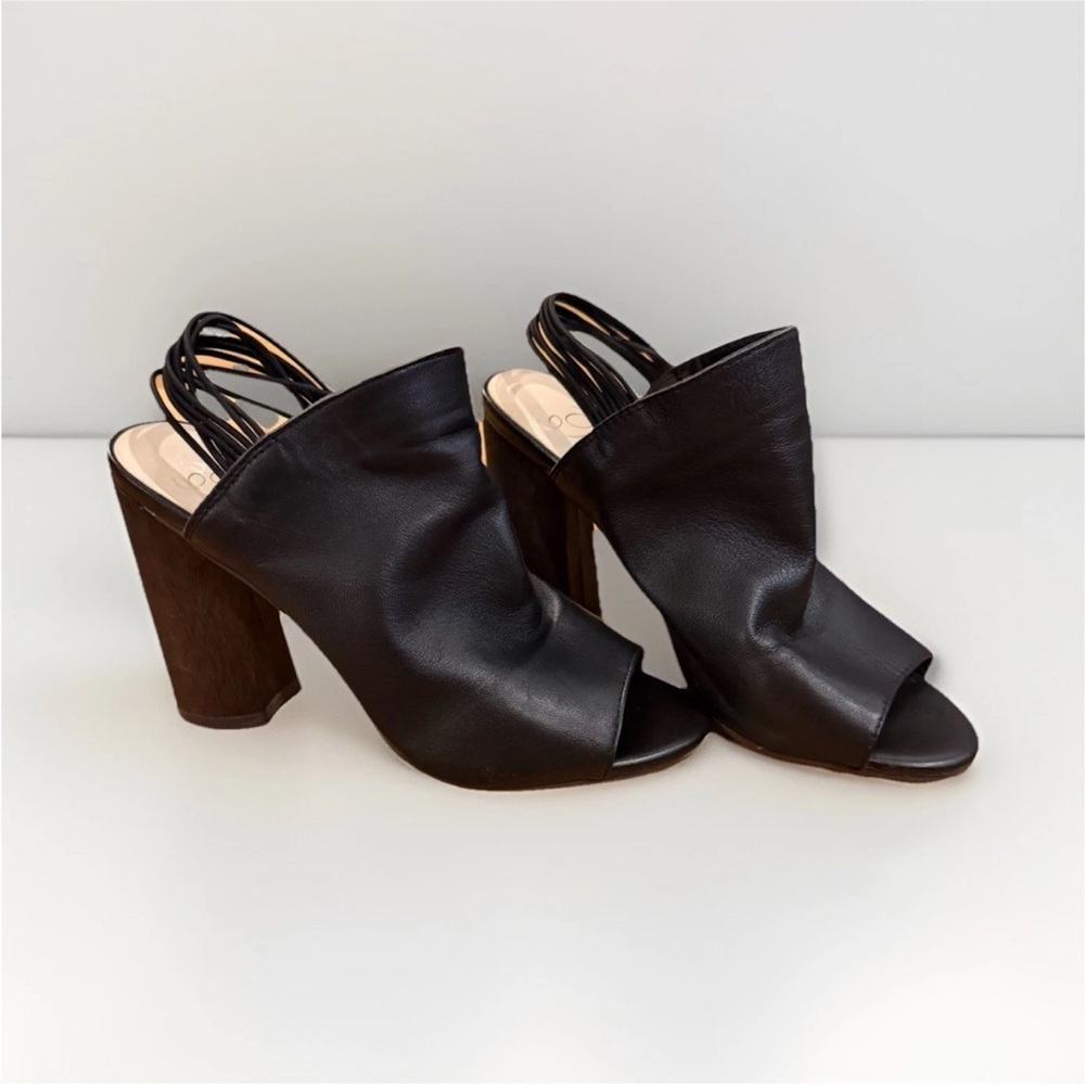 Fergie Black Leather‎ Women's Heels